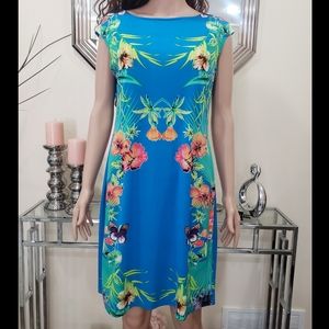 Dress Barn Hawaiian Inspired Print Dress - Size 10